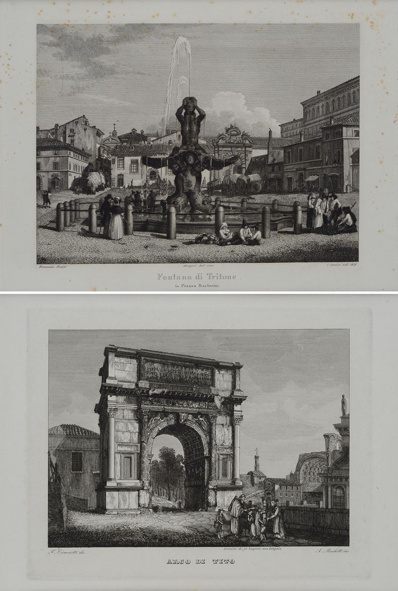 Coppia di acquaforti