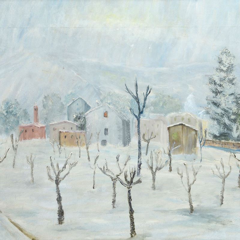 Angelo del Bon - Paesaggio con Neve