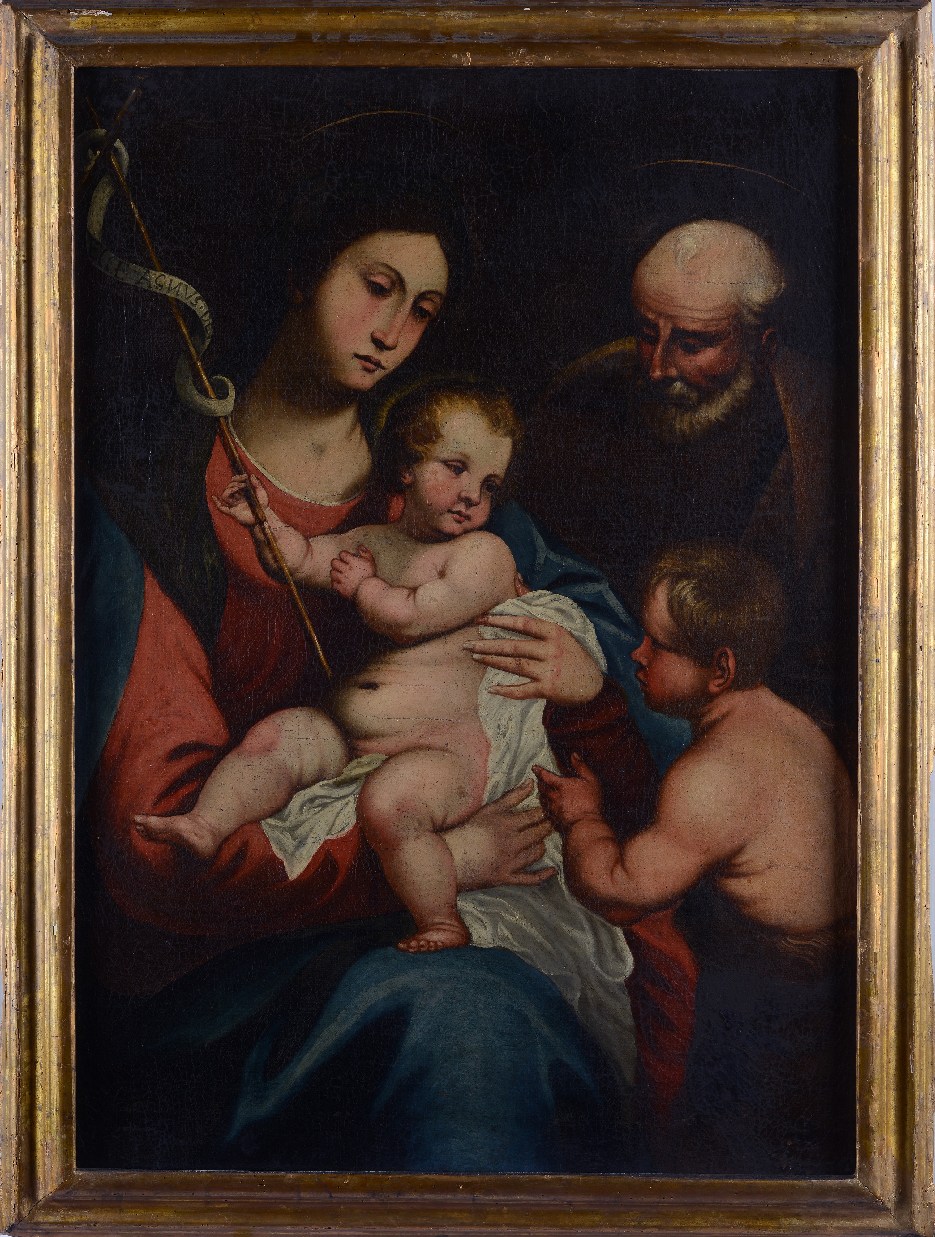 Scuola Italia Centrale, XVII Sec. - Sacra Famiglia con San Giovannino