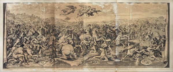 Pietro Aquila - La Battaglia di Ponte Milvio (da Raffaello)