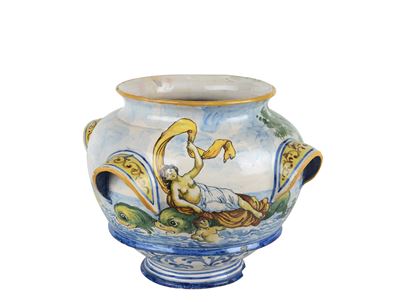 Vaso in Maiolica Policroma