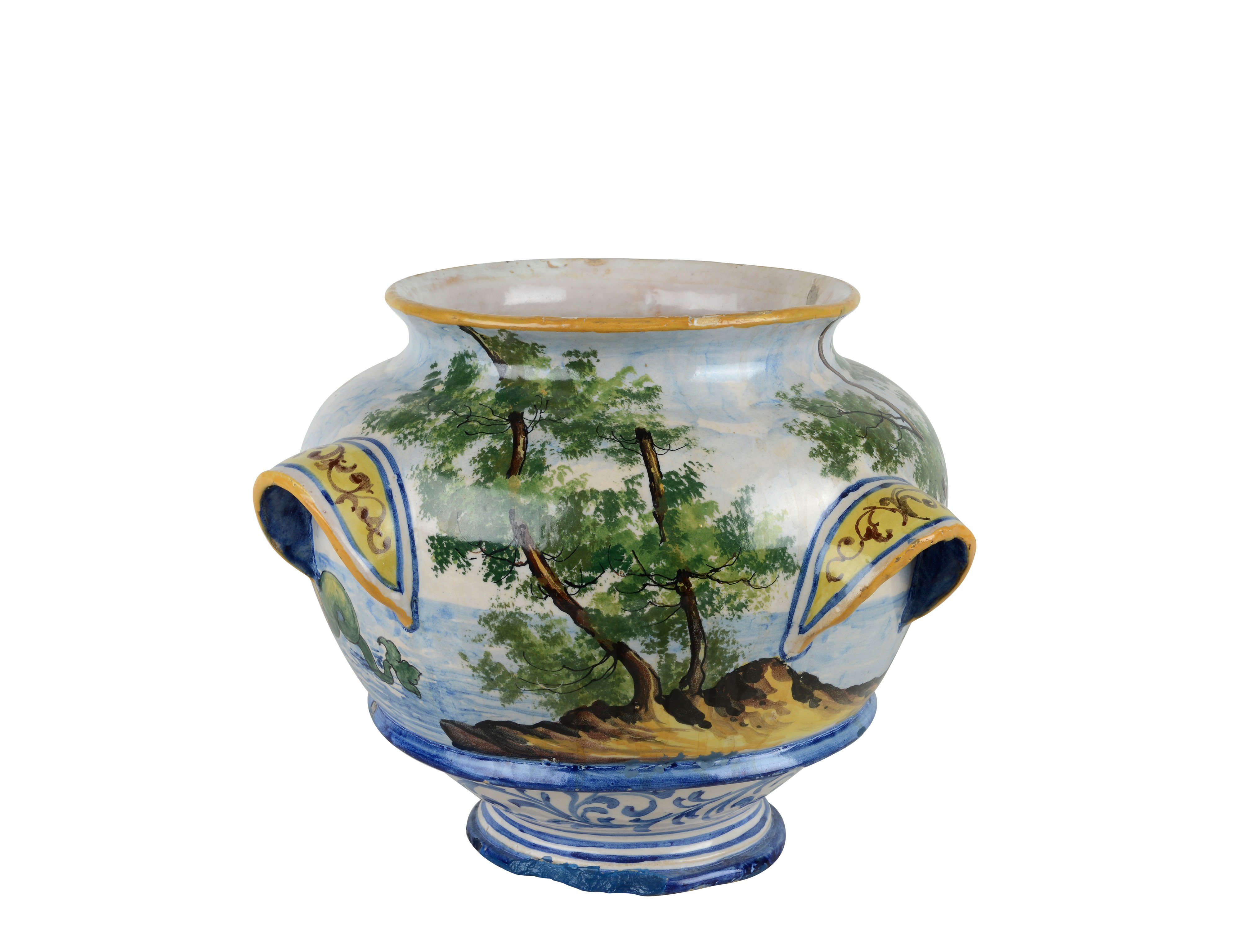 Vaso in Maiolica Policroma
