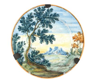 Piatto in Maiolica Policroma