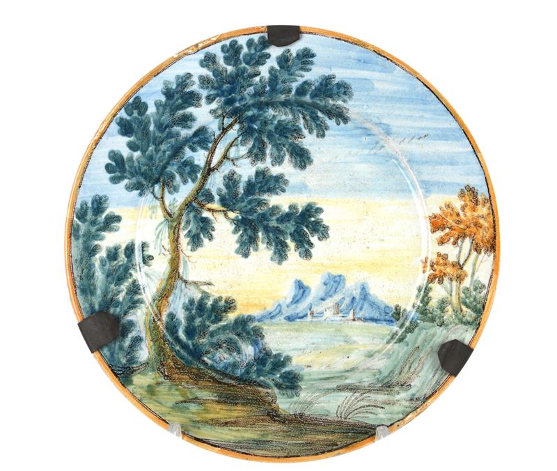 Piatto in Maiolica Policroma