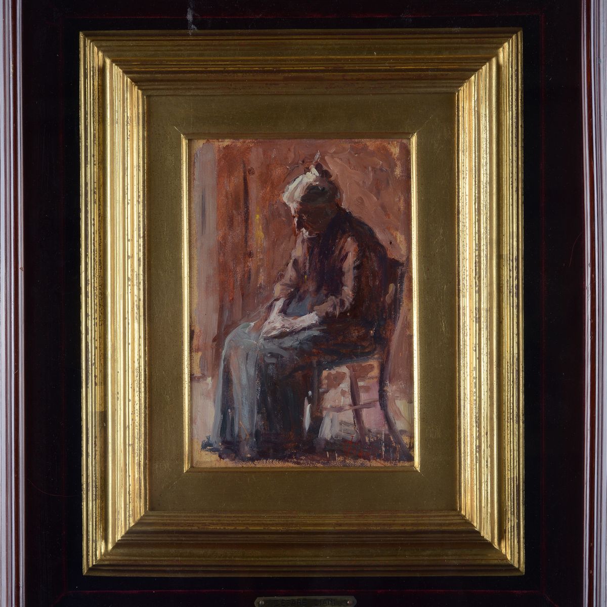Cesare Ciani - Ritratto di Anziana Seduta