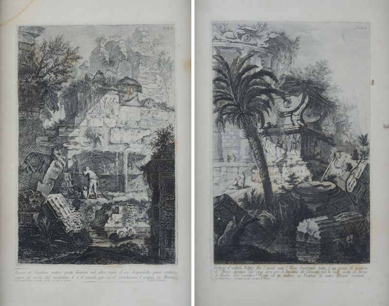 Giovanni Battista Piranesi - Coppia di Acqueforti