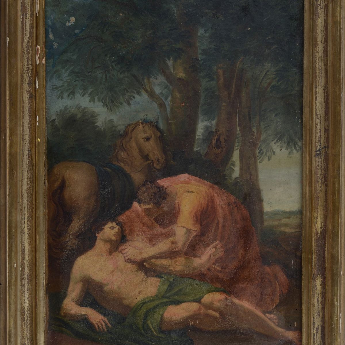 Scuola Romana, XVIII Sec. - San Martino e il Povero