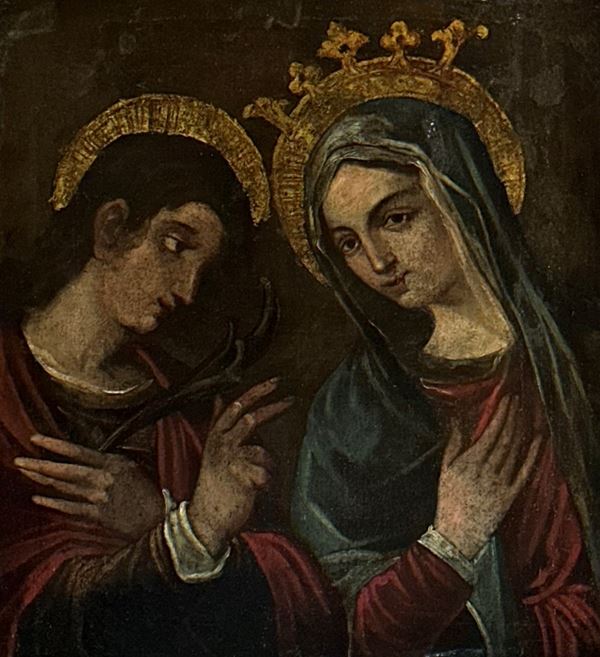 Scuola Veneto - Dalmata, XVII sec. - San Giovanni e Maria