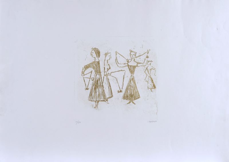 Massimo Campigli - Figure Femminili al Gioco