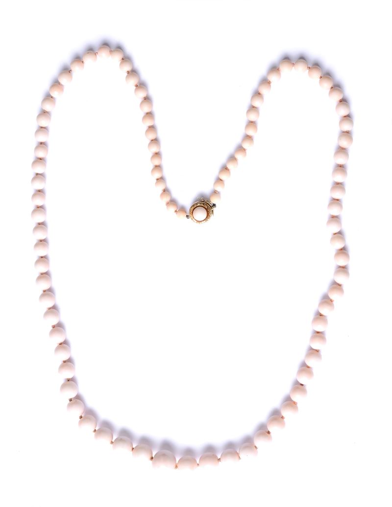 Collana in Corallo Rosa Degradè