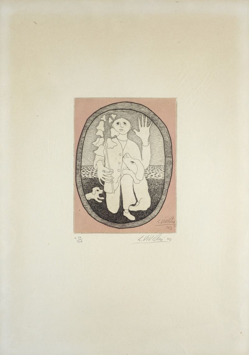 Giuseppe Viviani - Uomo con Cani