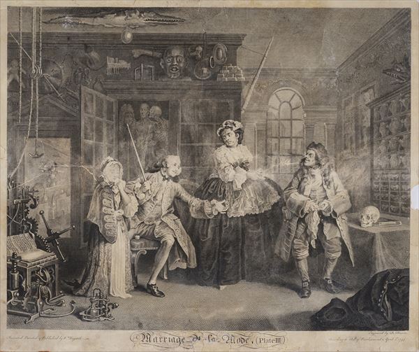 William Hogarth - Marriage à la mode (Plate III)