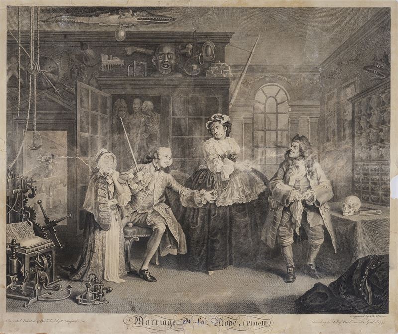William Hogarth - Marriage À la Mode (plate III)