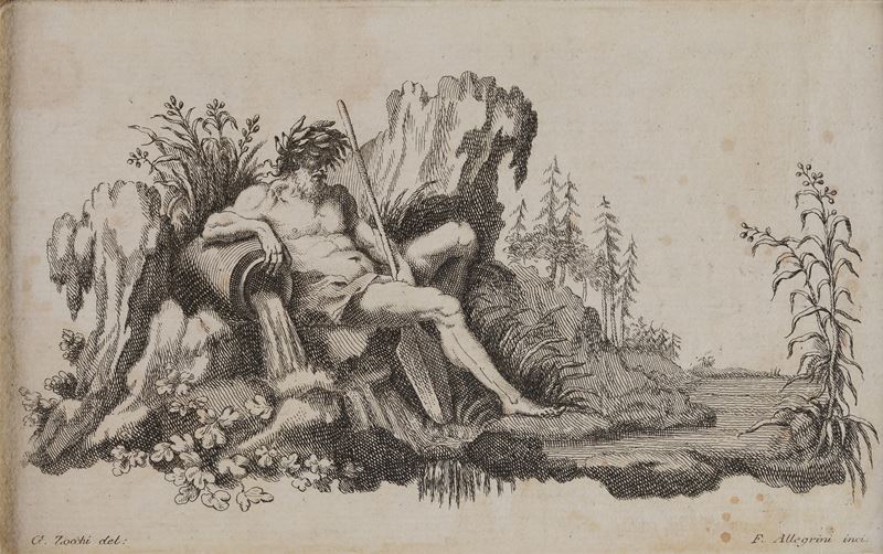 Francesco Allegrini e Giuseppe Zocchi - Allegoria del Fiume Arno