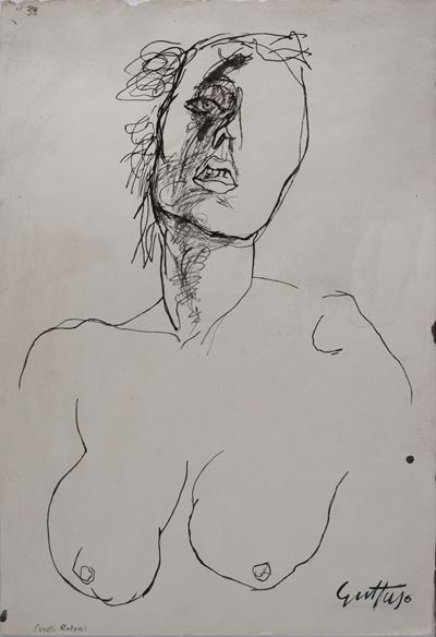 Nudo Femminile (fronte) Schizzi di Figure (retro)
