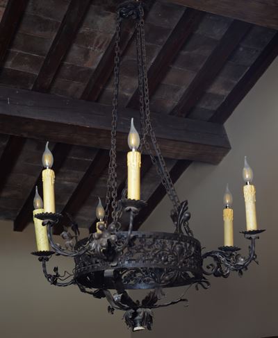 Lampadario in Metallo Brunito