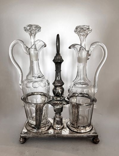 Oliera in Metallo Argentato