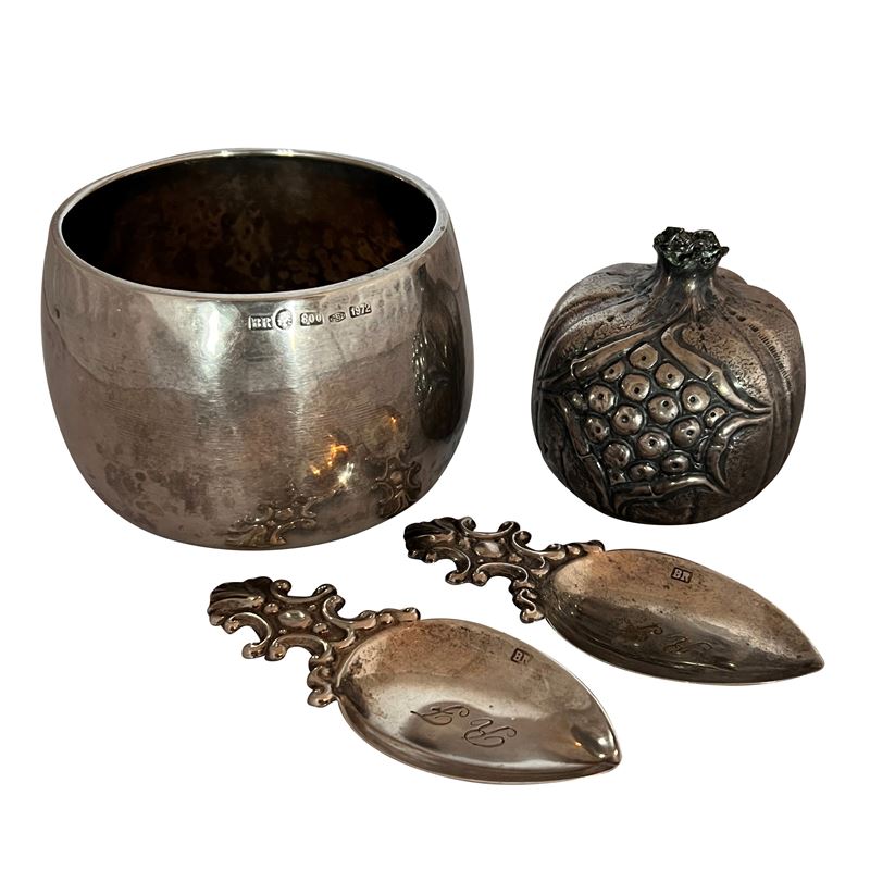 Lotto di Curiosità da Scrivania in Argento