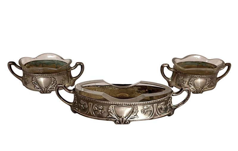 Serie di Tre Saliere in Argento