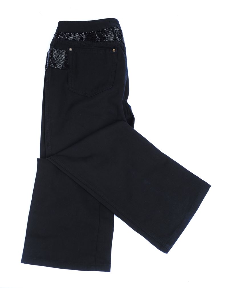 Pantalone in cotone nero