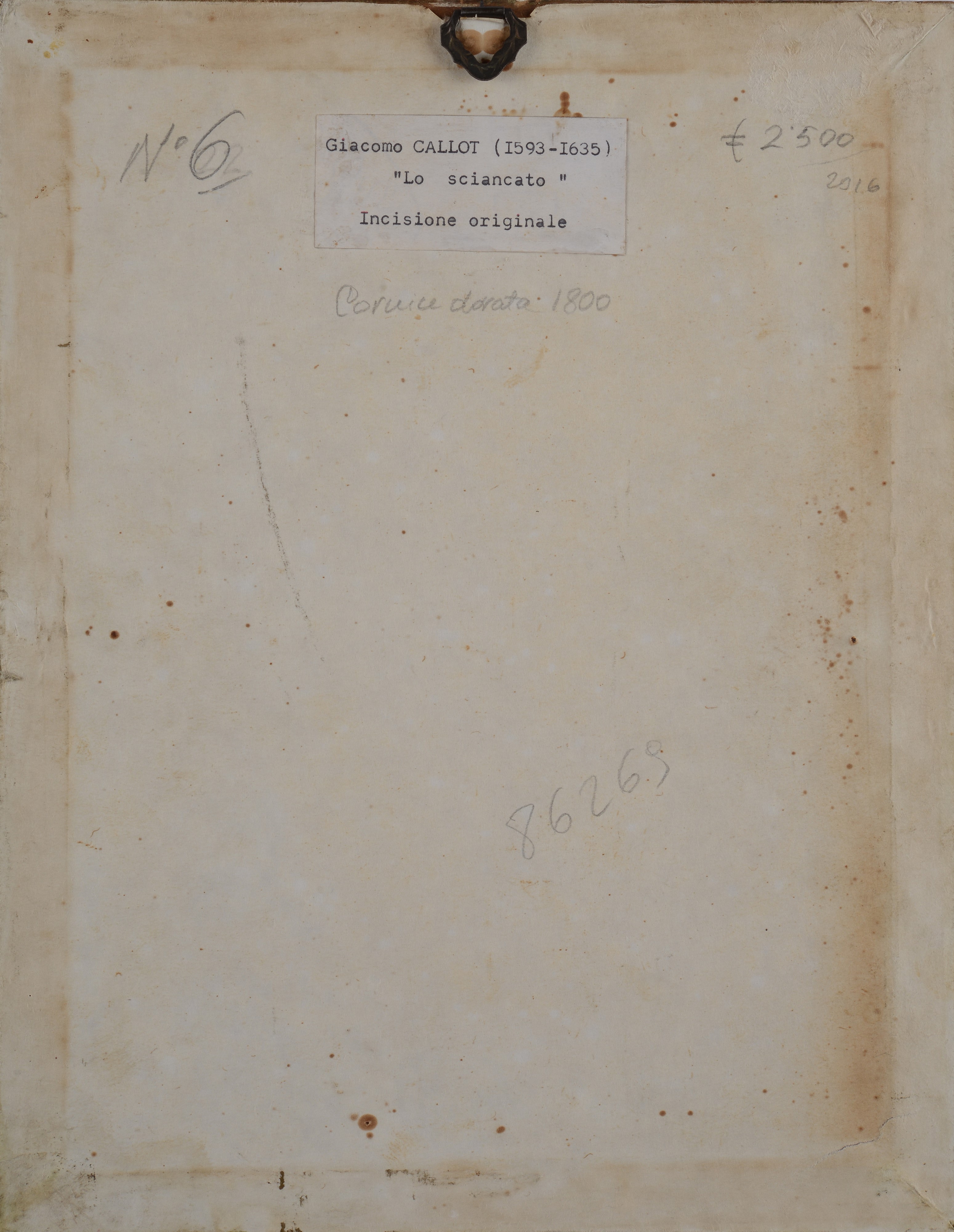 Jaques Callot - Il Vecchio Mendicante con una Sola Stampella