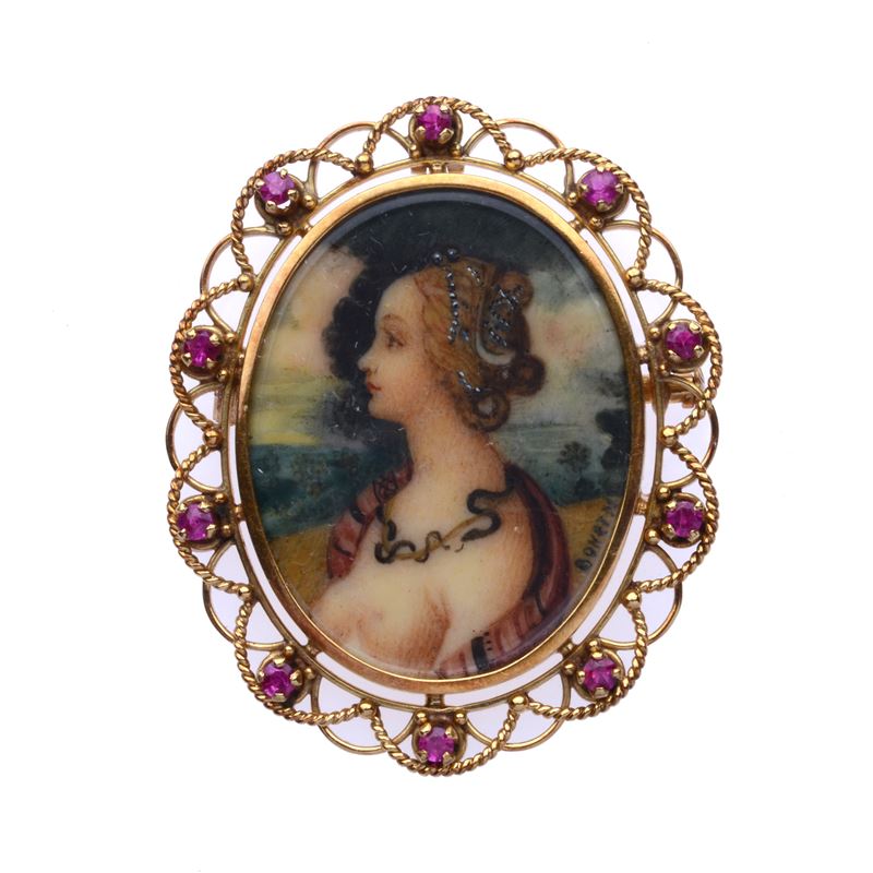 Spilla in Oro Rosa