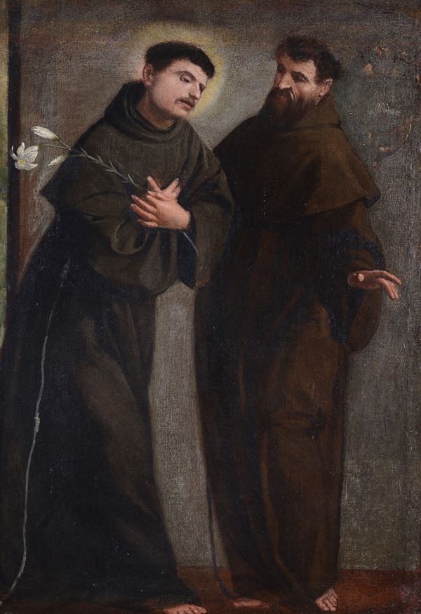 Scuola Spagnola, XVII sec. - Sant'Antonio e monaco