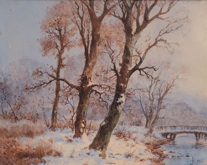 Luigi Rossi - Paesaggio Innevato