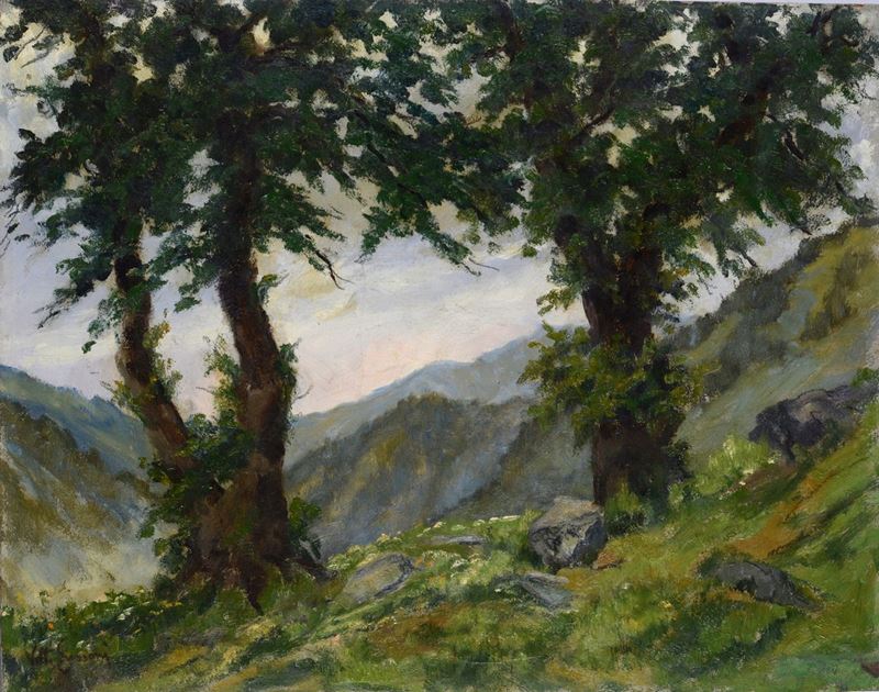 Vittorio Gussoni - Paesaggio con Alberi