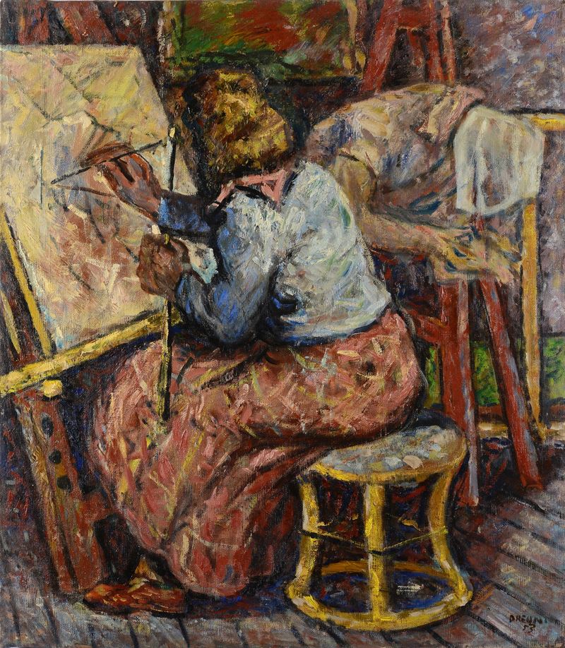 Arrigo Dreoni - La Pittrice nello Studio