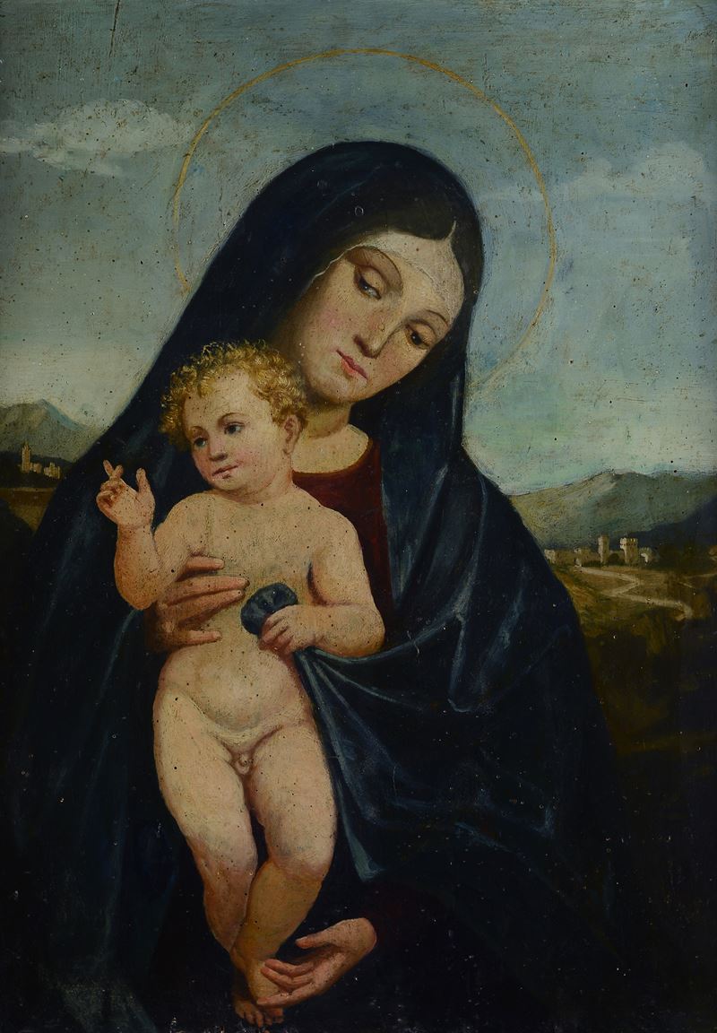 Anonimo, XIX Sec. - Madonna Col Bambino (da Francesco Francia)