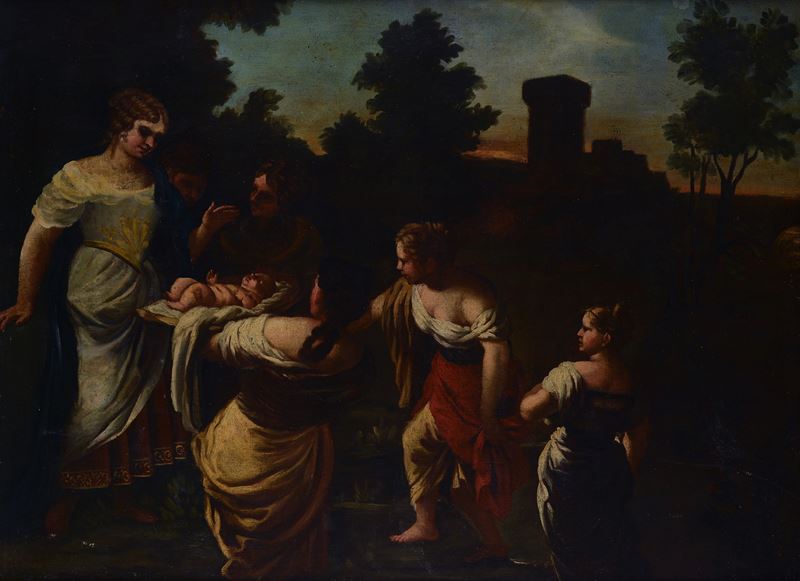 Anonimo, XVII Sec. - Mosè Salvato dalle Acque