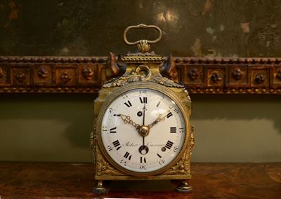 Orologio da Tavolo in Bronzo Dorato, Robert & Courvoisier