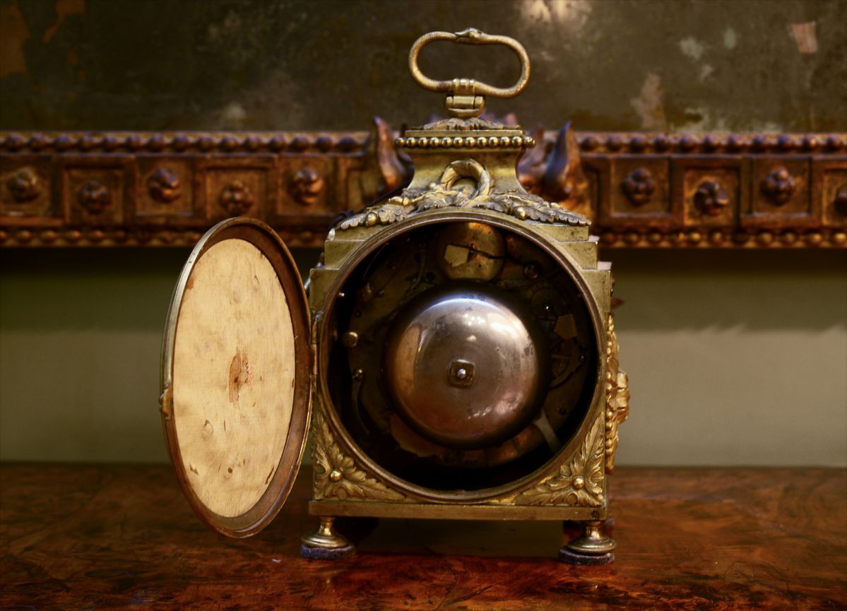Orologio da Tavolo in Bronzo Dorato, Robert & Courvoisier
