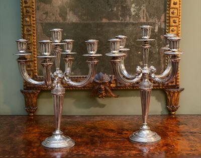 Coppia di Candelabri in Argento