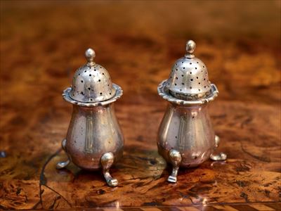 Coppia di Saliere in Argento