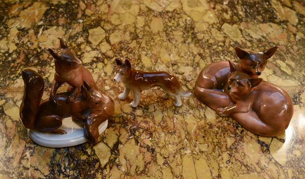 Figure di animali in ceramica  - Asta ARGENTI E OGGETTI D'ARTE DA UNA COLLEZIONE PRIVATA SENESE - Pananti Online