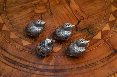 Quattro Piccole Saliere in Argento