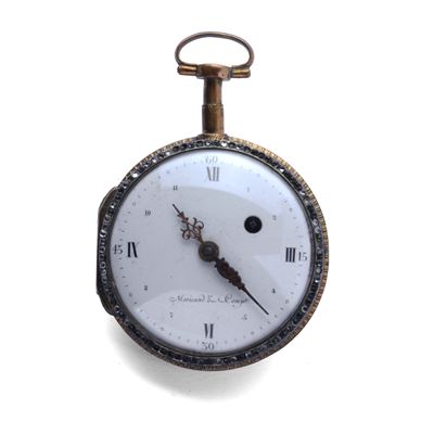 Orologio da Tasca in Metallo Giallo con Brillantini