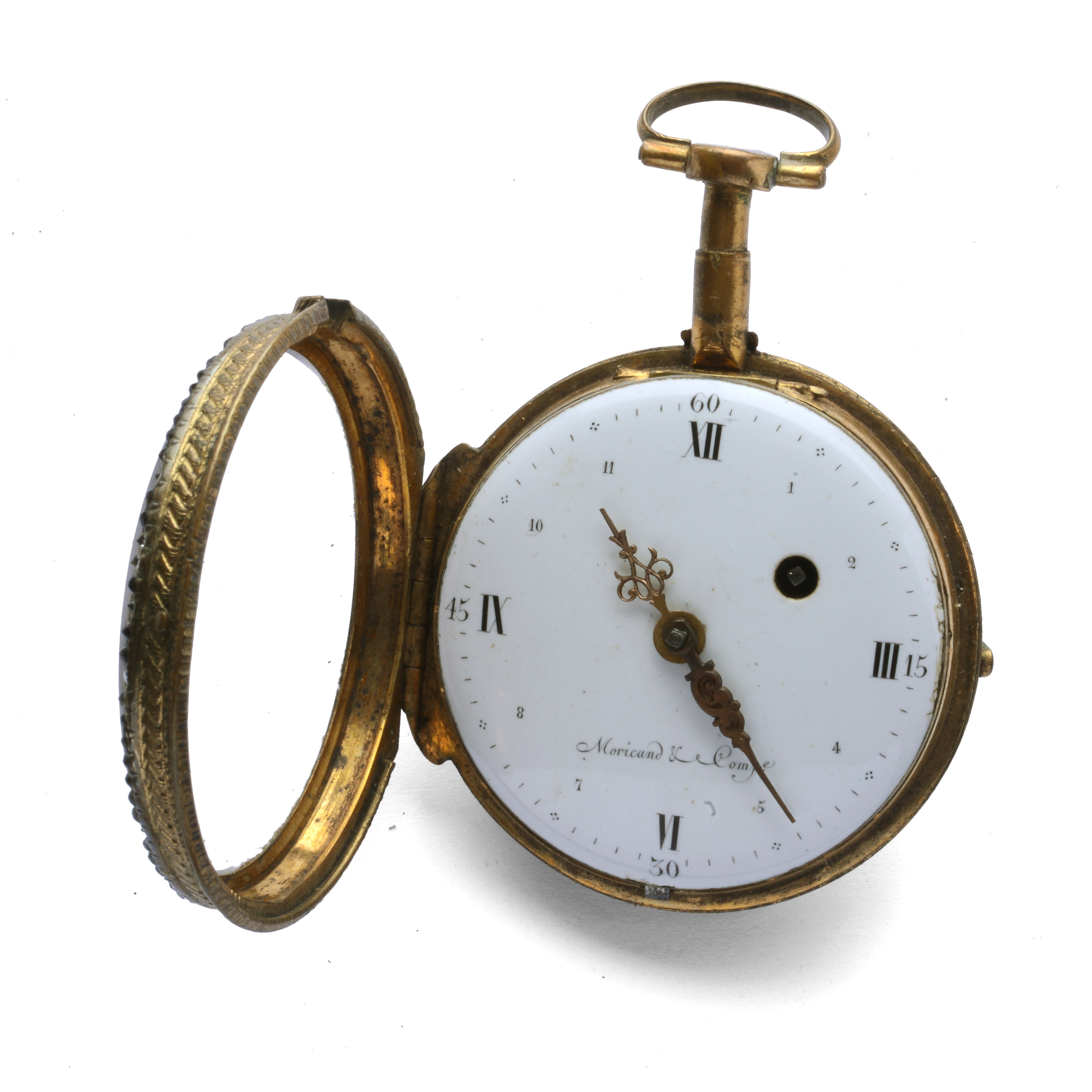Orologio da Tasca in Metallo Giallo con Brillantini
