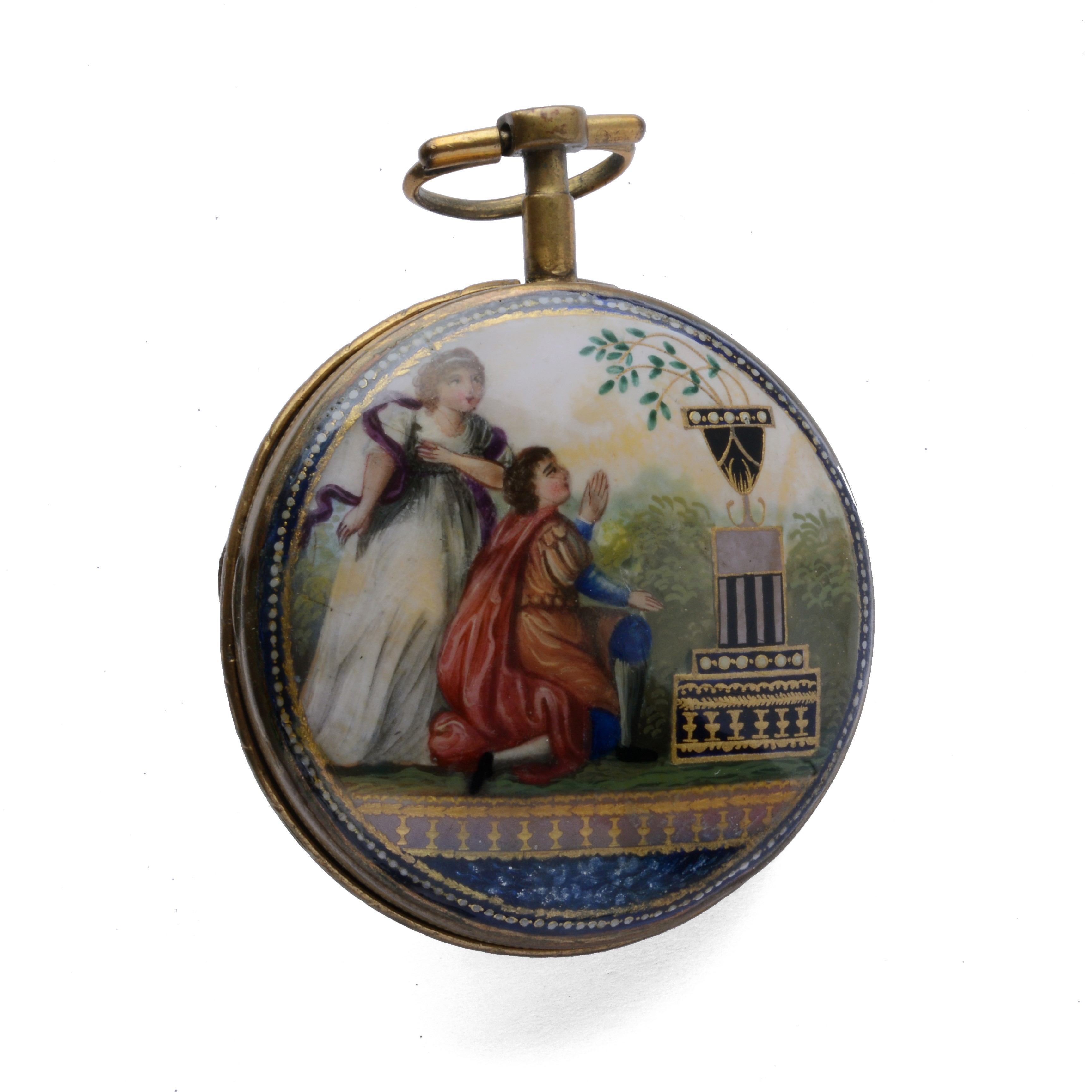 Orologio da Tasca in Metallo Giallo con Brillantini