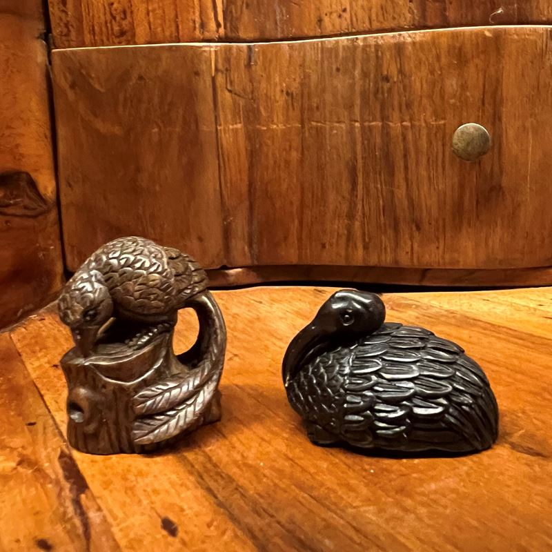 Due Netsuke in Legno