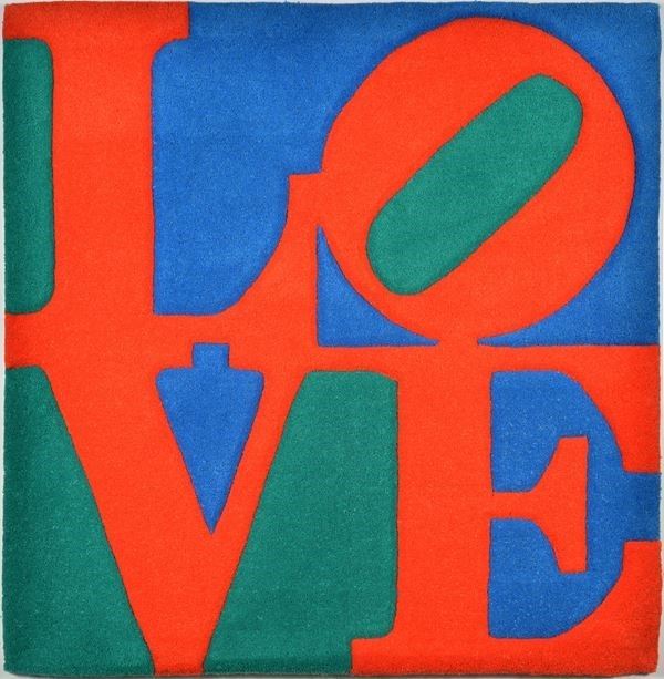 Robert Indiana : CLASSIC LOVE  (2006 )  - Tappeto in lana a colori  - Asta GRAFICA ED EDIZIONI - Pananti Online