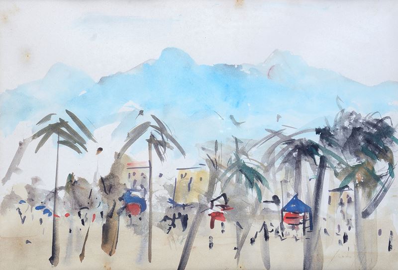 Sergio Scatizzi - Paesaggio con Palme
