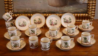 Serie di Dodici Tazzine da Caffè Richard Ginori