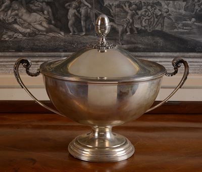 Grande Coppa Centrotavola in Argento del Bono, Firenze