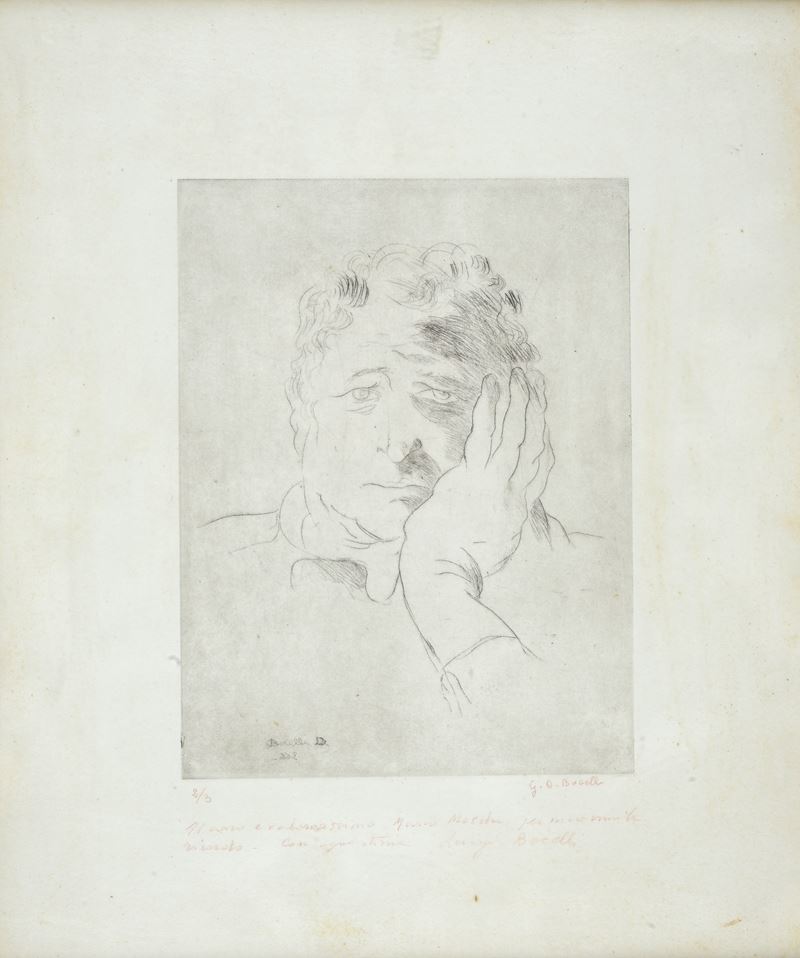 Anonimo, XX Sec. - Anonimo del XX secolo, Ritratto di uomo, acquaforte (1966)