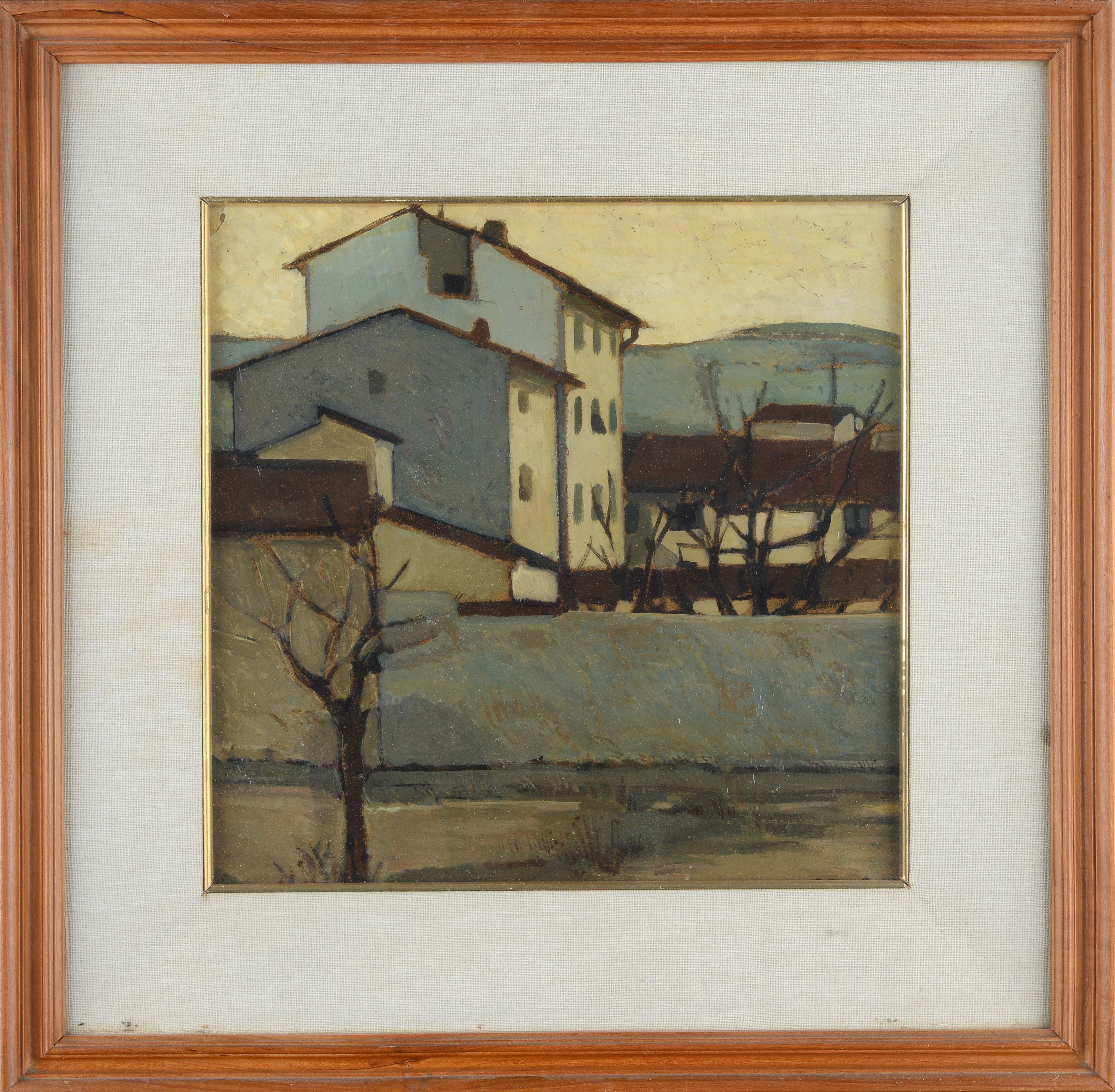 Giulio Cesare Giachetti - Paesaggio con Case