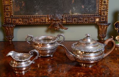 Set da Tea in Metallo Argentato