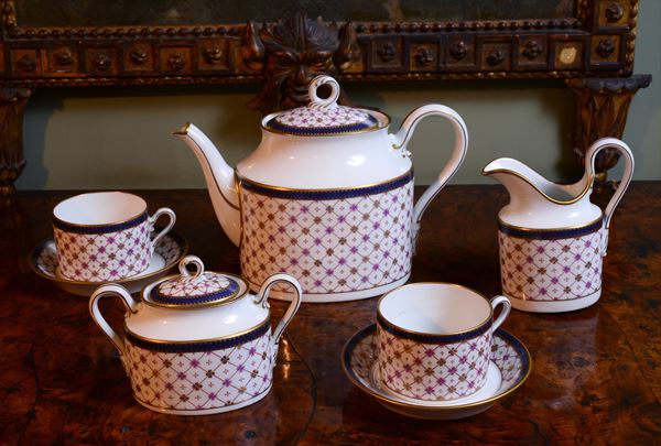  Servito da tea in porcellana policroma, Richard Ginori